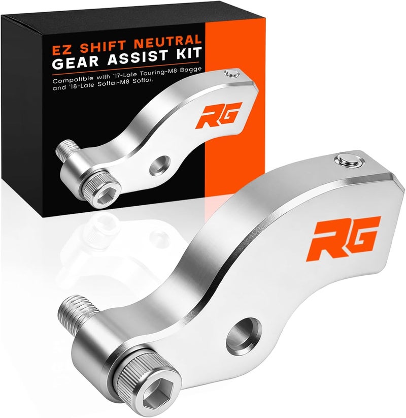 Rogierra EZ Shift Neutral Gear Assist Kit for Harley M8 Baggers and Softails,Effortless Neutral Every Time, Fits '17-Late Touring & '18-Late Softail,Silver - Image 1
